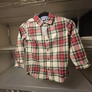 Gymboree Red and Green Plaid Button Down Shirt